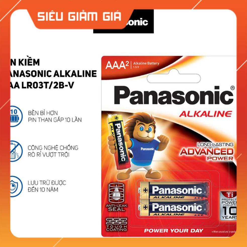 Pin AAA 1,5V PANASONIC Chính hãng Siêu Bền Loại Chống Chảy Nước [Gía Vỉ 2 Viên]