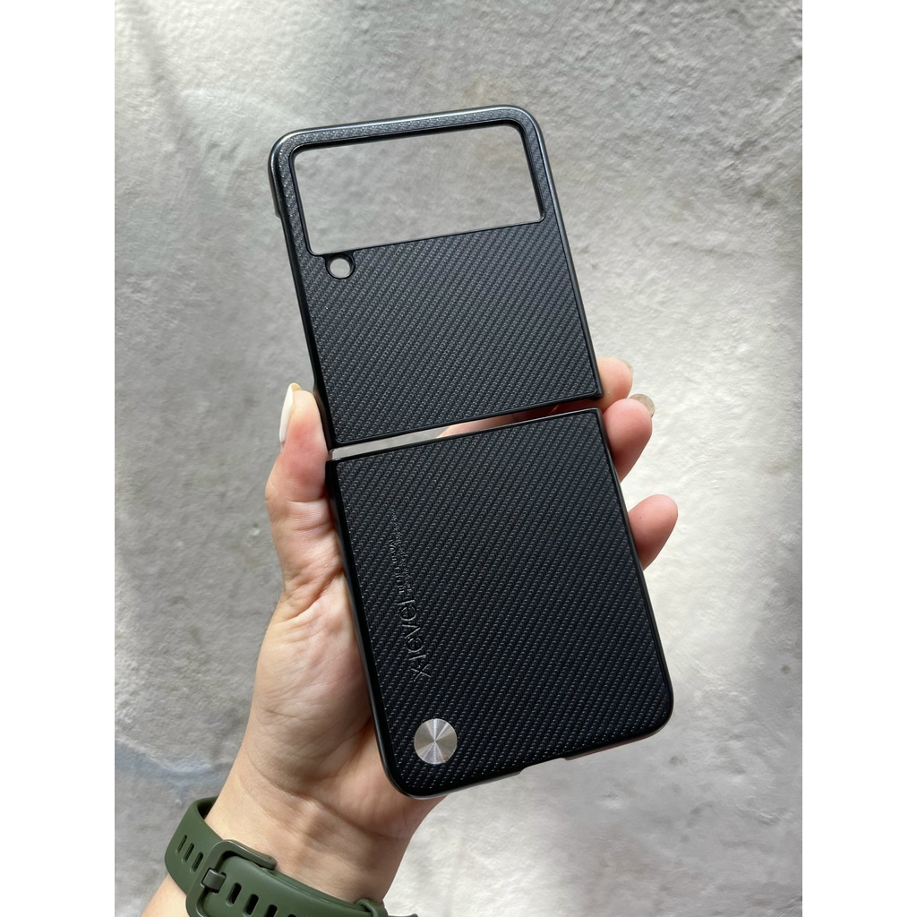 CHÍNH HÃNG Ốp lưng X - Level kevlar Vân Carbon Samsung Z Flip 3 4 Z Fold 3 5G 2 mảnh bảo vệ máy màu cực đẹp
