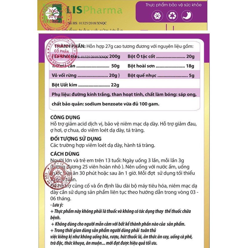 Dạ Dày Vitos [Chụp Thật Chính Hãng]  -  Hỗ Trợ Điều Trị Trào Ngược, Viêm Loét Dạ Dày Chính hãng