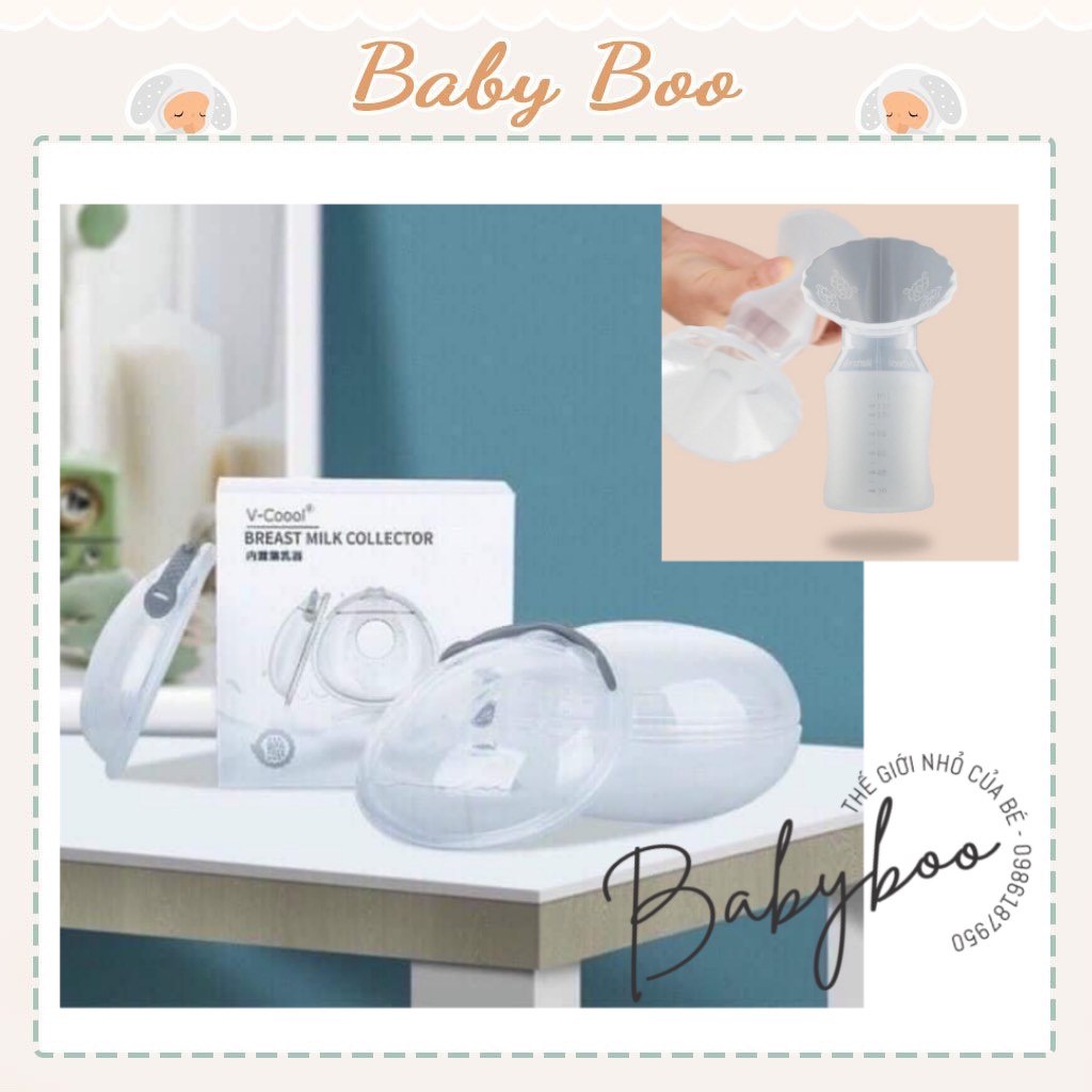 Cốc Hứng Sữa Silicon, Phễu Hứng Sữa Vcoool Cao Cấp, An Toàn Và Tiện Lợi  Vcool [ babyboo]