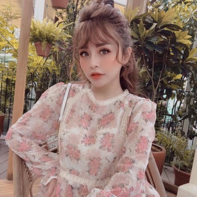 Áo ren hoa thêu hàng đẹp Hà Khẩu