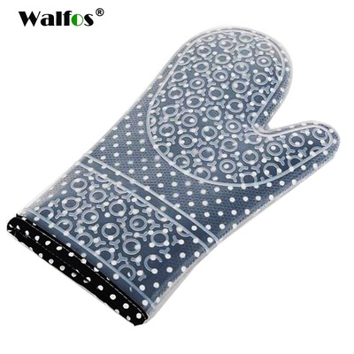 Găng Tay Chống Nóng Walfos Bằng Silicon Và Cotton Dày Dặn Dùng Cho Lò Vi Sóng