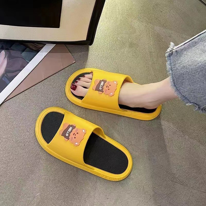 Dép bánh mì cao su siêu mềm cho nữ siêu sang chảnh hình GẤU cute