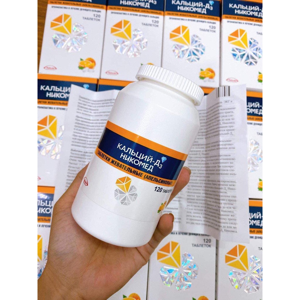 Canxi D3 Nga tăng chiều cao cho trẻ 5T+, hộp 120V - Bachduongrushop