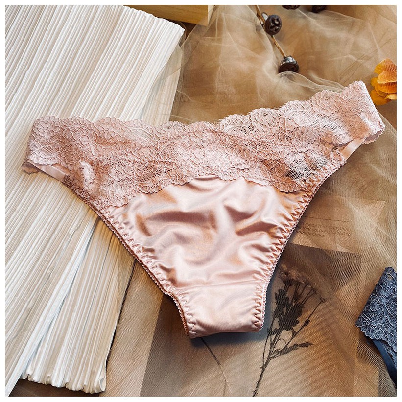 Quần Lót Pink Play Ren Cạp Thấp Cao Cấp P394