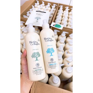 Cặp dầu gội- xả biotin-trắng