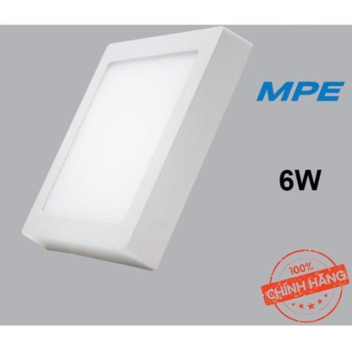 Đèn LED MPE Panel nổi series SSPL 6W, 12W, 18W, 24W Thân đèn vuông màu trắng – Ánh Sáng Trắng, Vàng