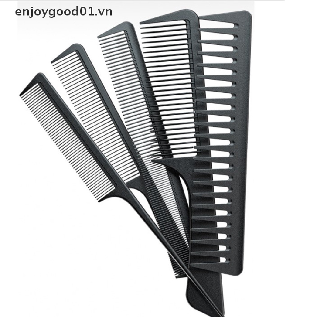 [Hàng mới về] Bộ lược chải cắt tóc có đuôi nhọn bằng sợi carbon chuyên dụng