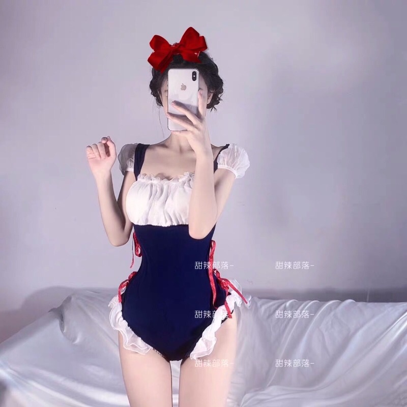 Bodysuit đồ liền thân phối nơ đỏ đáng yêu ngọt ngào CL865314 | BigBuy360 - bigbuy360.vn