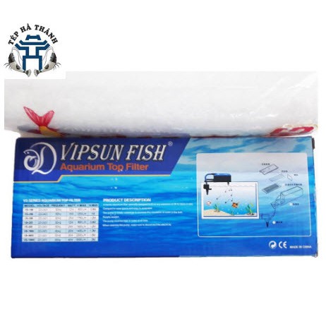 Máy Bơm Máng Lọc Nước Hồ Cá VS188 Và Bông Lọc - Bộ Bơm Lọc Nước Bể Cá Vipsun