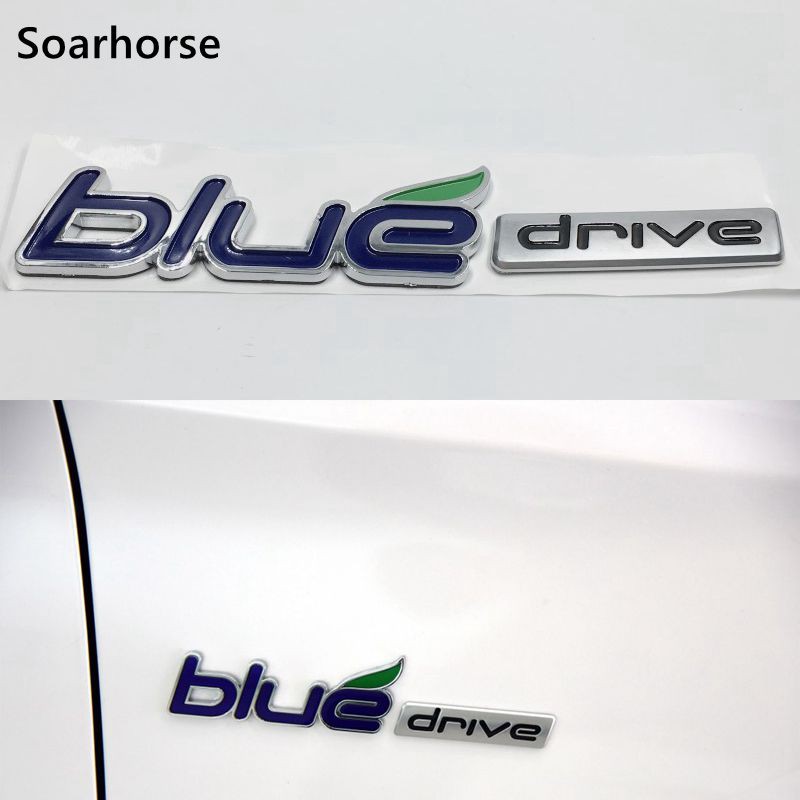 Logo 3D chữ nổi BLUE DRIVE cho xe  HYUNDAI