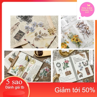 Set 10 Sticker dán trang trí sổ tay hình hoa - Phụ Kiện Trang Trí 247
