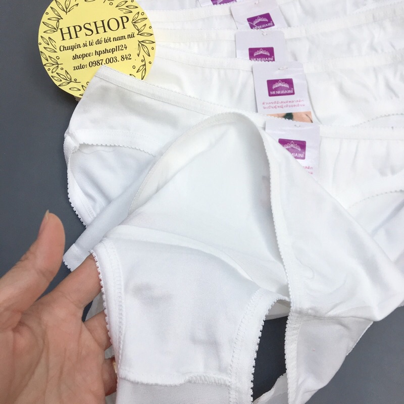 Quần lót cotton học sinh màu trắng không lộ, thấm hút tốt 2626