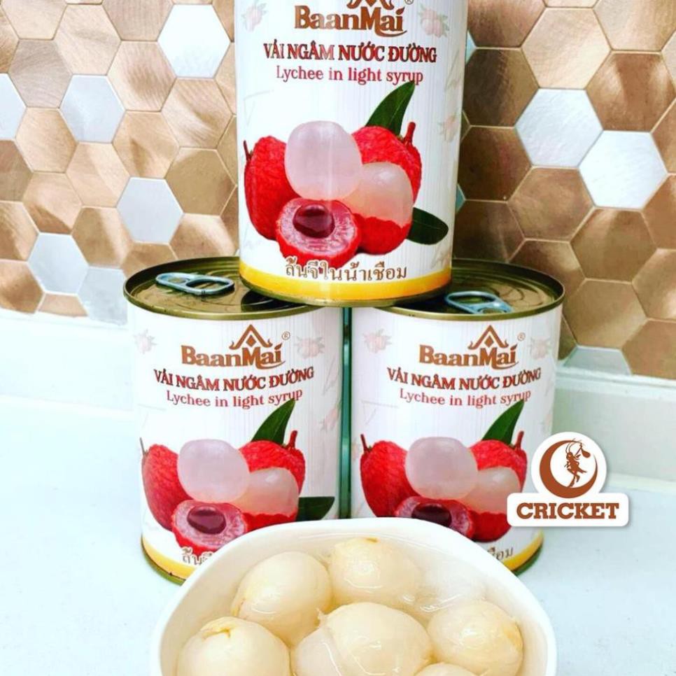 Vải thiều nước đường  (Lon 565g) - Đặc sản Hưng Yên - Nguyên liệu pha chế