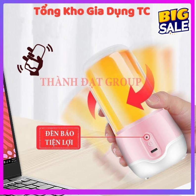 ( Loại 6 lưỡi) Máy xay sinh tố mini cầm tay, máy xay hoa quả trái cây sạc pin (bảo hành 6 tháng)