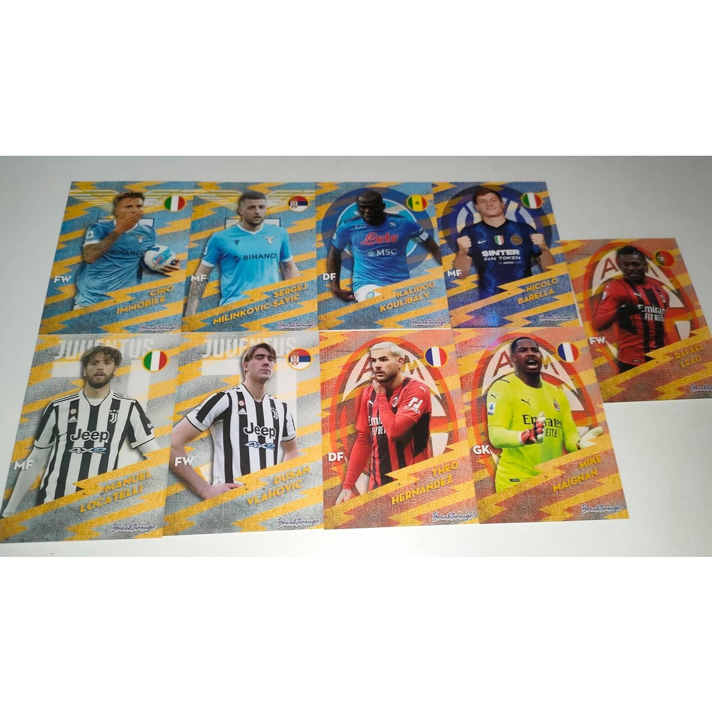 Thẻ cầu thủ bóng đá SKY card TOTS SerieA Vlahovic Immobile Barella Maignan Leao Theo Hernandez Locatelli Savic Koulibaly