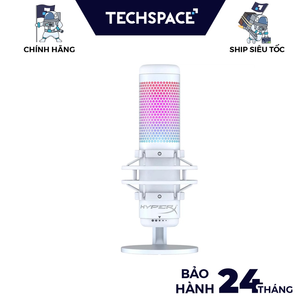 Mic thu âm HyperX Quadcast S White  -Bảo hành 24 tháng