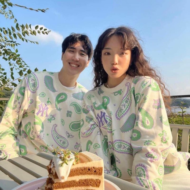 Sweater paisley MIb NY cao cấp mẫu mới nhất 2022; áo đôi nam nữ Thu đông MIb hàng FULL TAG