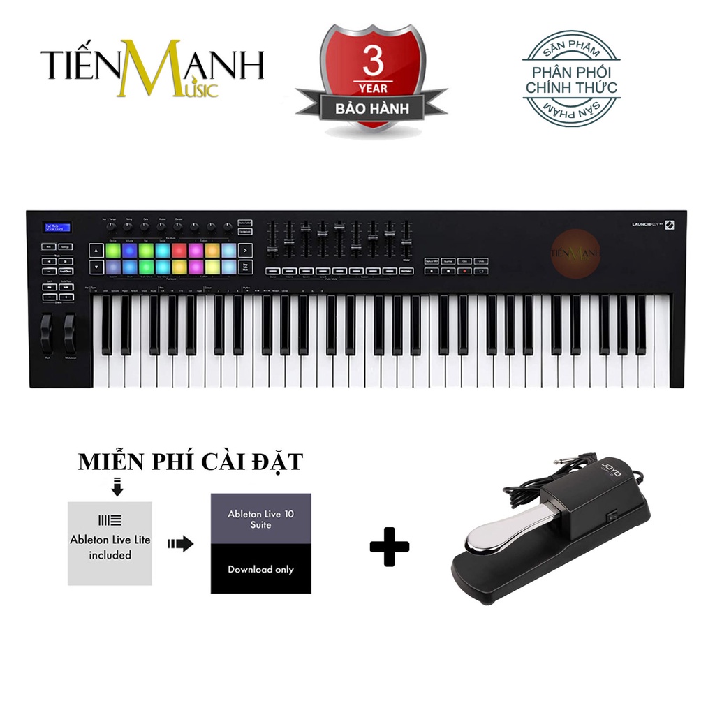 [Tặng Pedal] Novation Launchkey 61 MK3 Bàn phím sáng tác - Sản xuất âm nhạc Producer Keyboard Controller