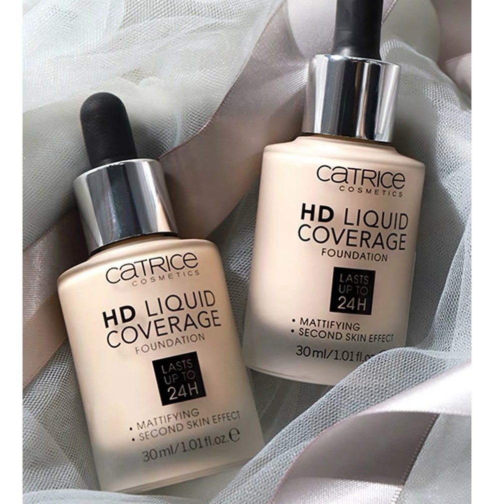 Kem nền Catrice HD Liquid Coverage Foundation, Phấn Nền Che Khuyết Điểm Catrice HD 24h 30ml Chính Hãng