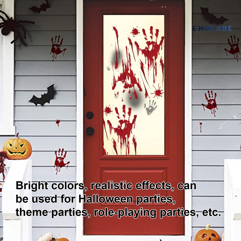 Sticker Dán Trang Trí Halloween Hình Kéo Và Búa Đẫm Máu