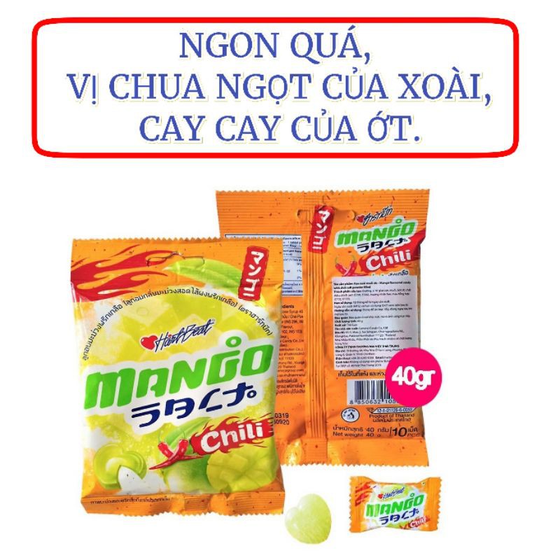 [Combo 3 viên] Kẹo Xoài muối ớt HartBeat® Thái Lan