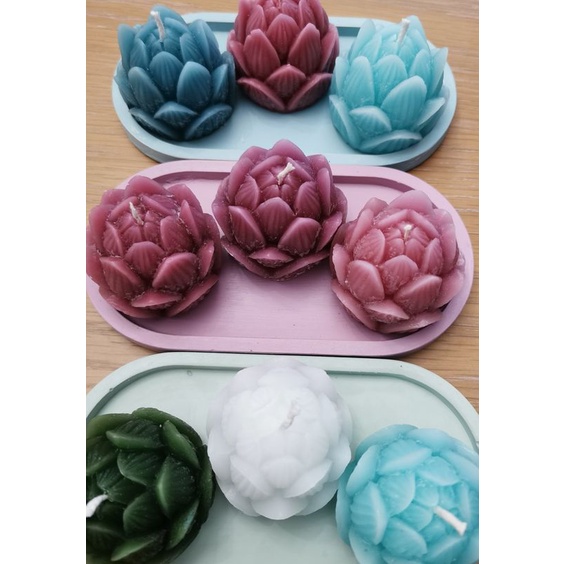 Khuôn Silicon Bông Hoa Sen Làm Nến Thơm Handmade