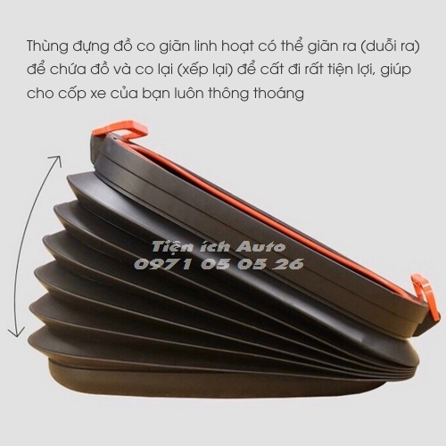 Thùng đựng đồ ô tô co giãn - Dung tích 40 Lít | tienich_auto
