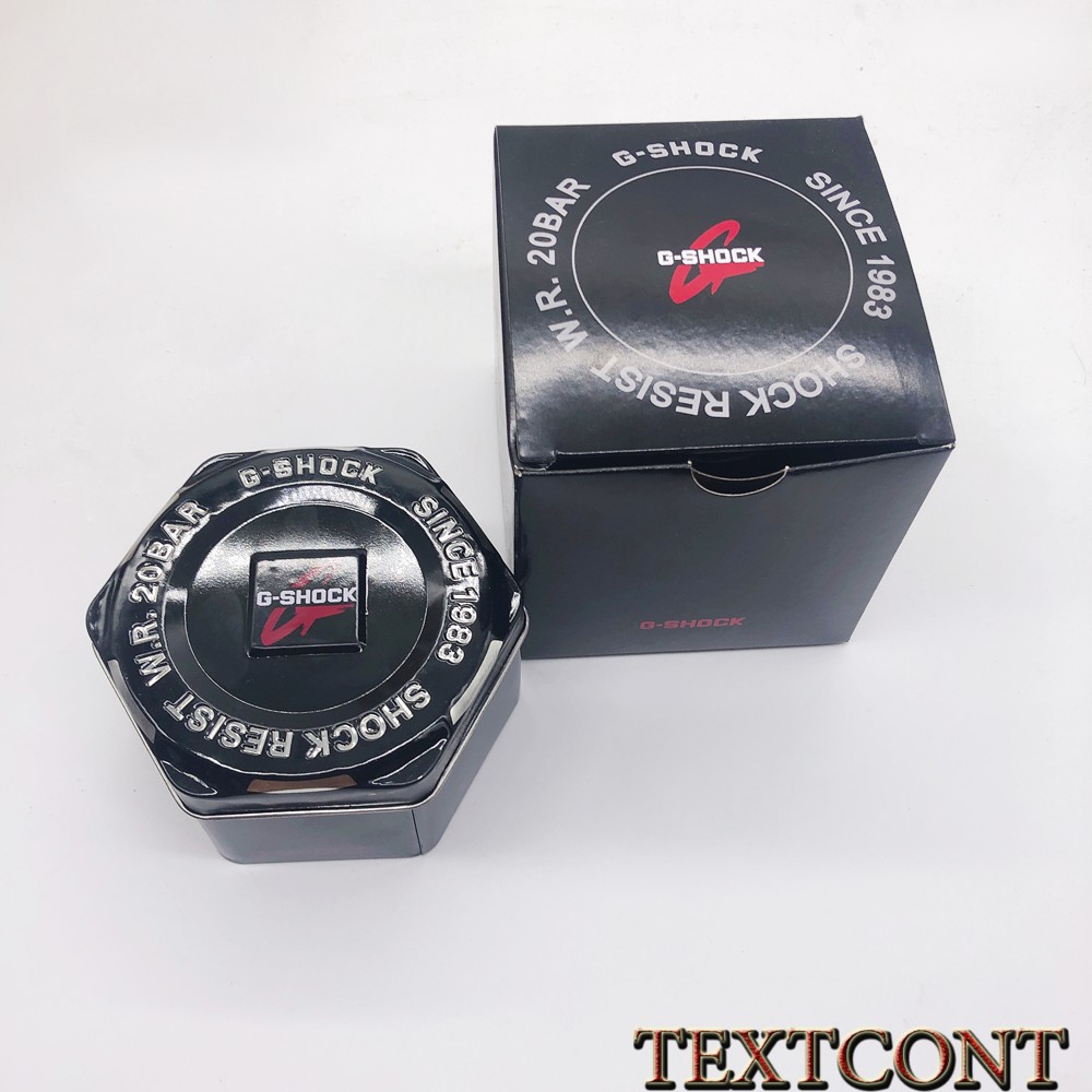 COMBO [Hộp giấy + Hộp kim loại] Đồng hồ Gshock phiên bản đen phổ thông