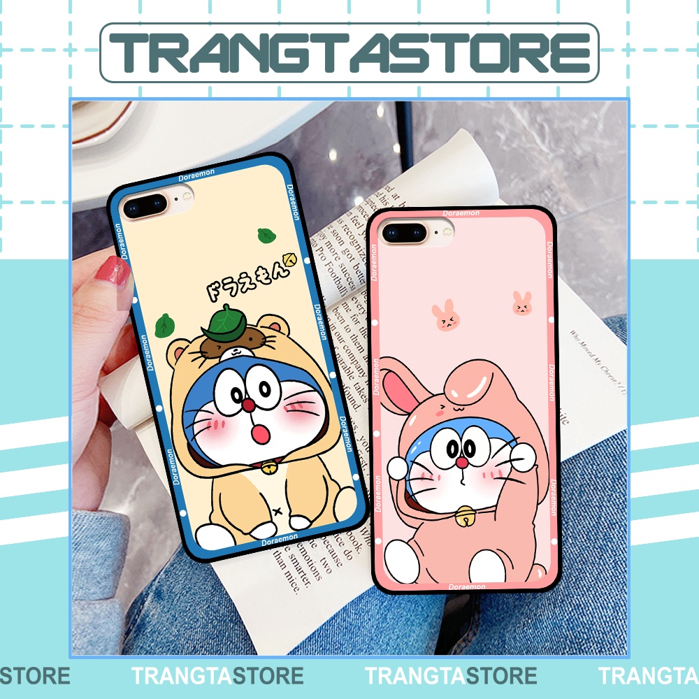 Ốp iphone 5 5s SE 6 6s Plus 7 8 Plus 2020 2022 in hình cặp đôi doremon, hổ, khủng long dễ thương