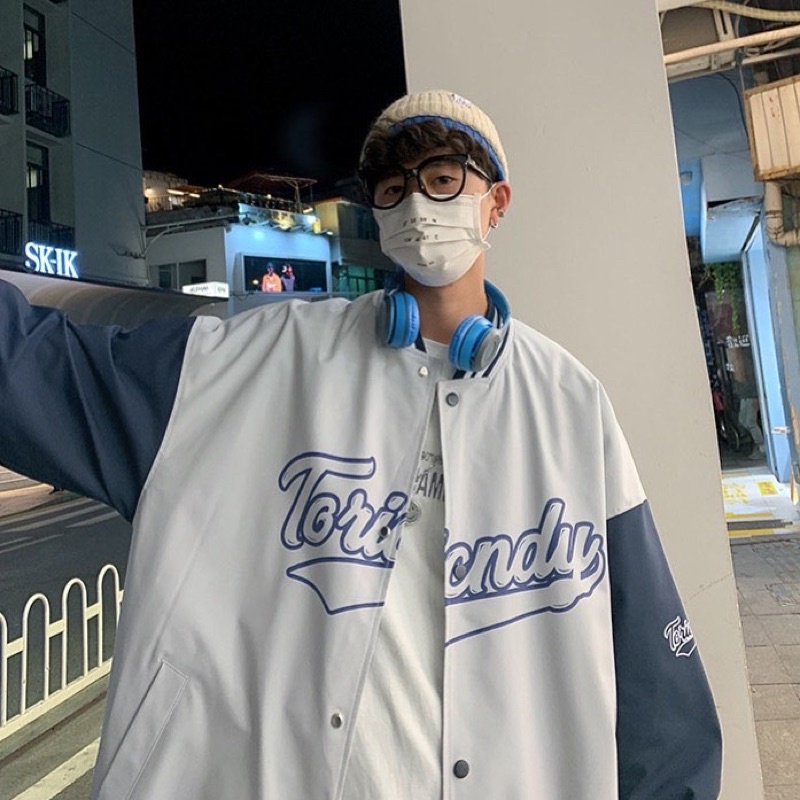 Áo khoác dù nam nữ,thêu chữ Andy thiết kế rộng