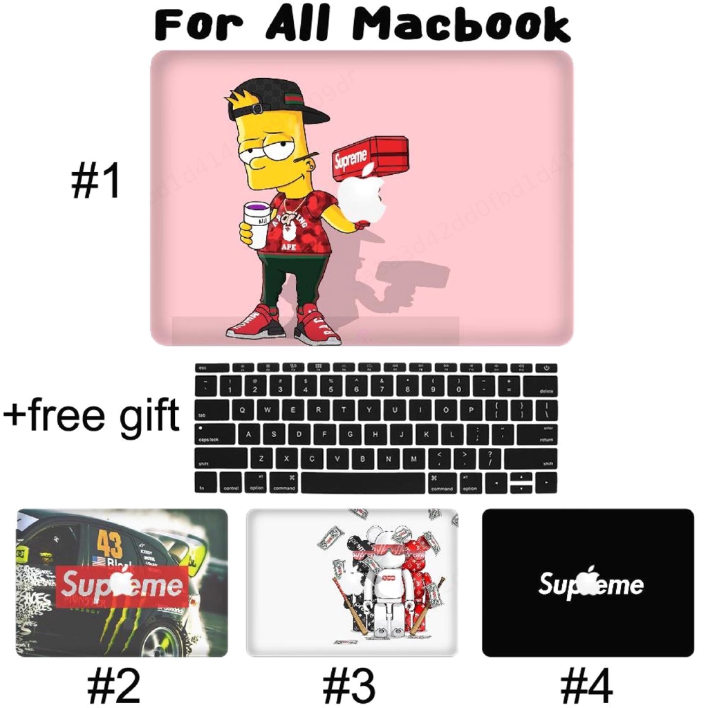 MacBook Air Case Mac Air New 11 A1465/A1370 13 A1706 15 Retina A1398 Protective Hard Case Cut Out Logo