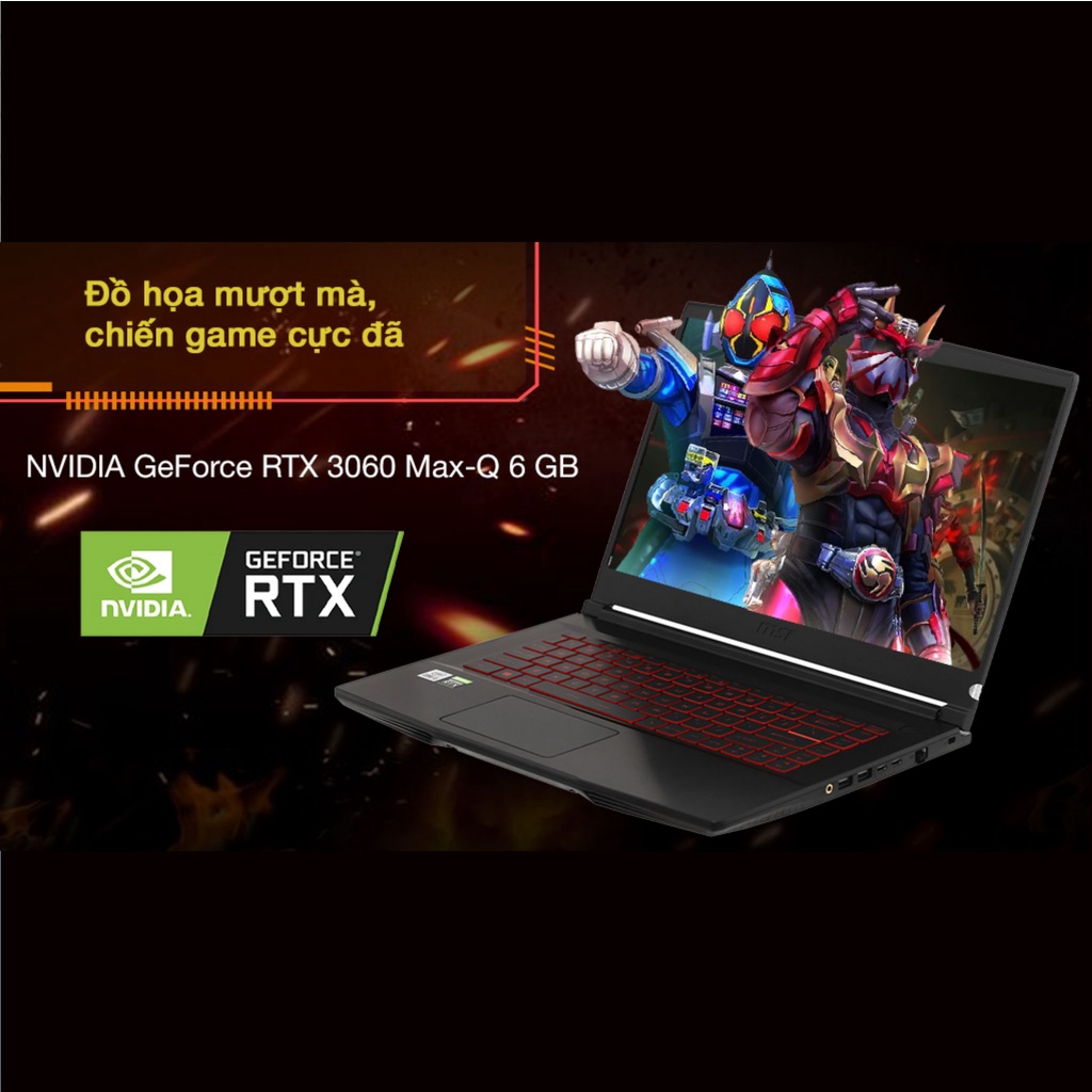 Laptop Gaming MSI GF63 Thin 10SC 468VN, Thiết Kế Đặc Trưng Gaming Với Sắc Đen Truyền Thống | BigBuy360 - bigbuy360.vn
