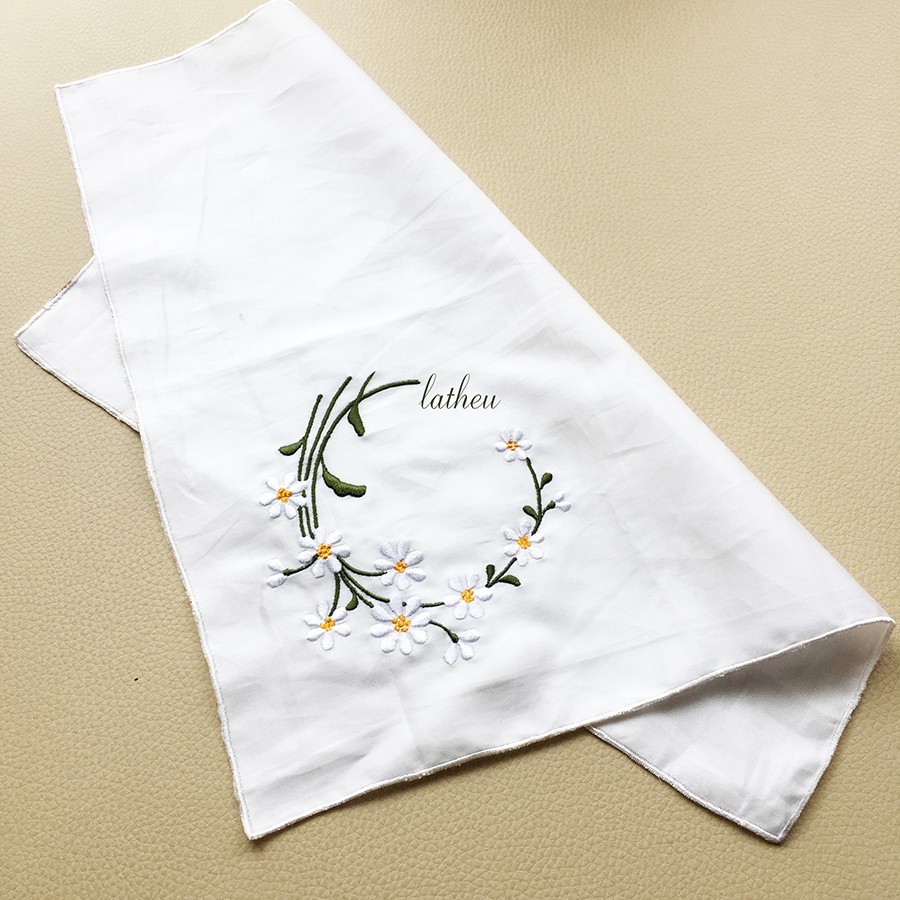 Khăn thêu Cúc Hoạ Mi