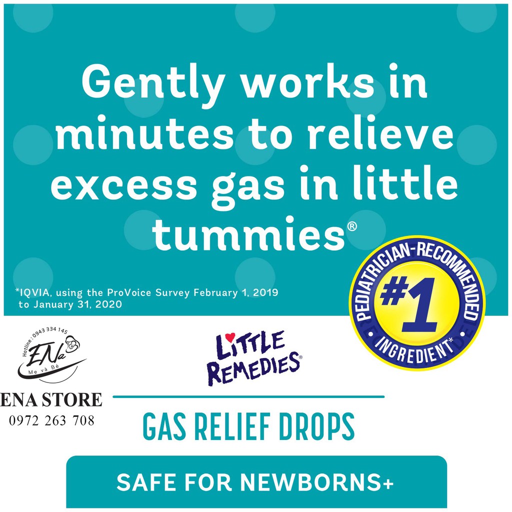 Nước nhỏ tiêu ga Little Remedies Tummys Gas Relief Drops Mỹ 30ml