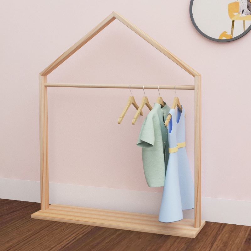 Set 10 mô hình móc treo quần áo búp bê bằng gỗ chống trượt sắp xếp gọn gàng