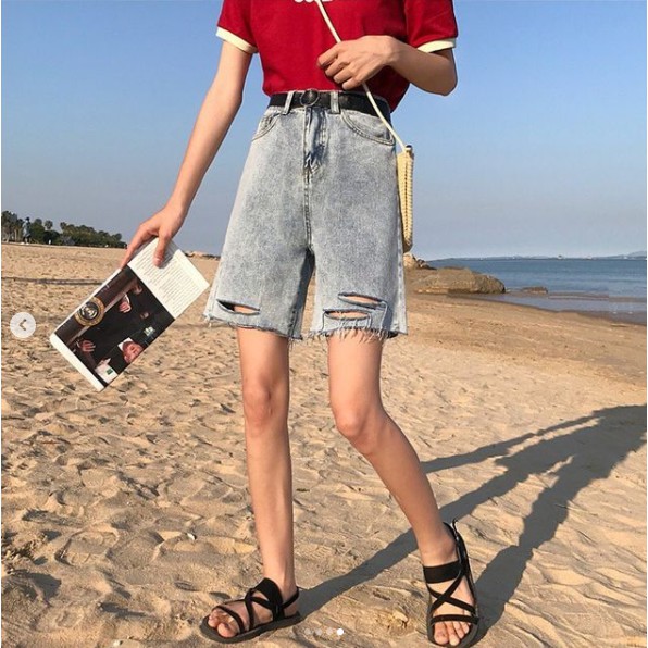 (CÓ SẴN) QUẦN SHORT RÁCH GẤU T003