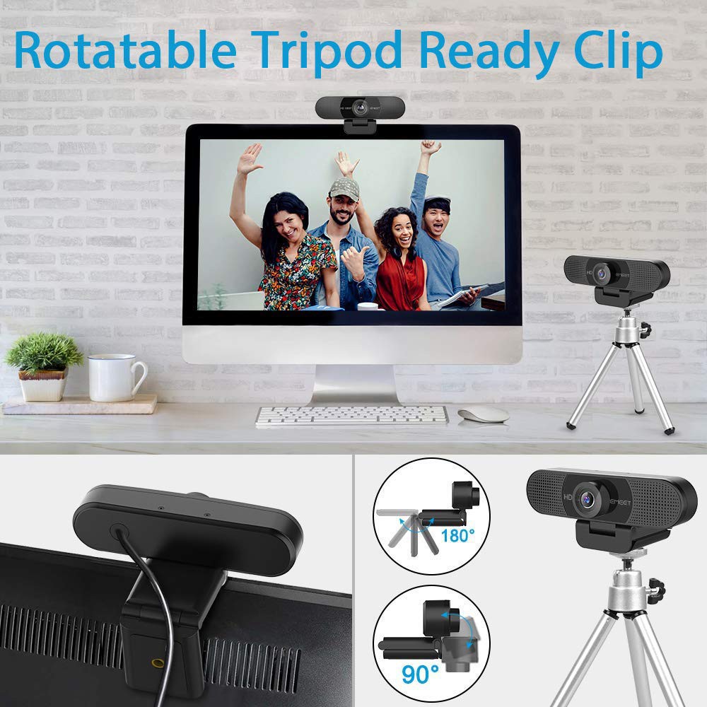 Webcam họp trực tuyến góc siêu rộng, fullHD, tự động lấy nét, căn chỉnh độ sáng | Emeet C960 | BigBuy360 - bigbuy360.vn