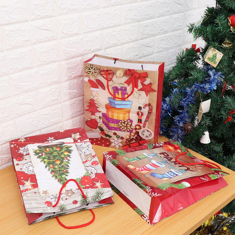 1 Túi Giấy Đựng Quà Giáng Sinh / Cưới Họa Tiết Ông Già Noel / Người Tuyết