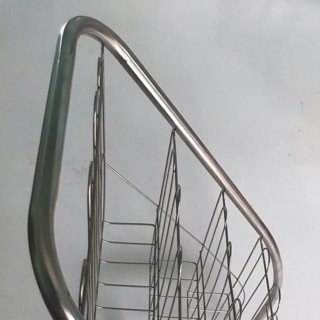 Kệ inox 4 ngăn - để báo, tạp chí.