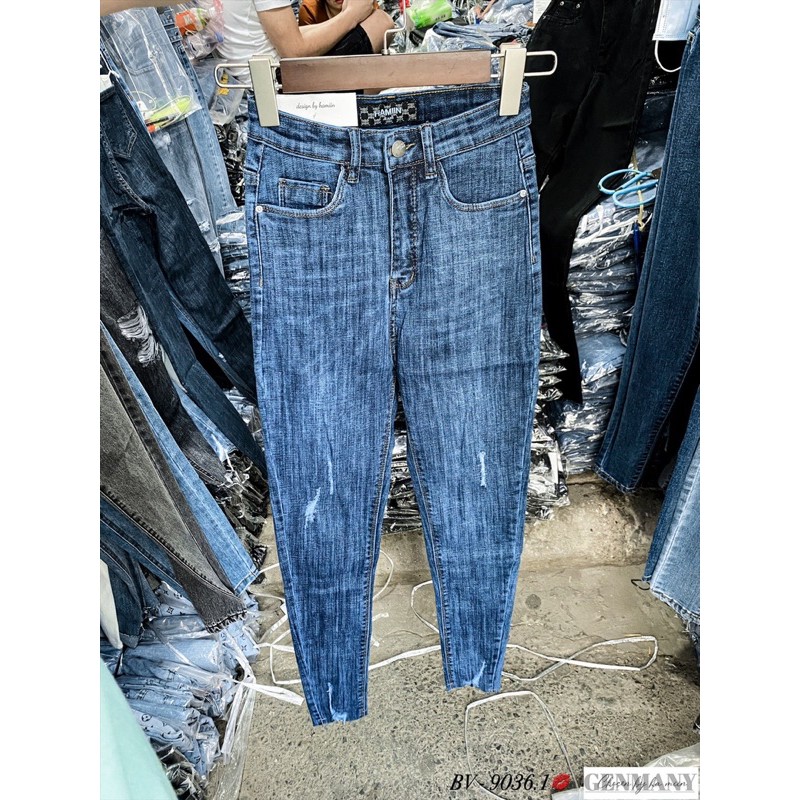 Quần bò ôm cạp cao chất siêu đẹp. Size S M L