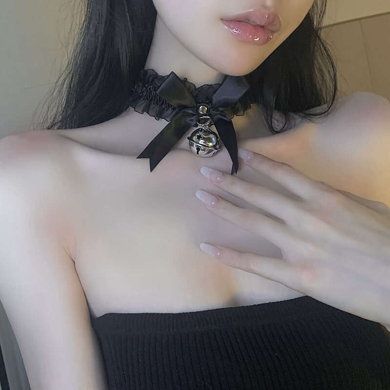 Choker Ren Nơ Cổ Đính Chuông Cosplay Mèo Xinh Xắn Dễ Thương Mainia Shop