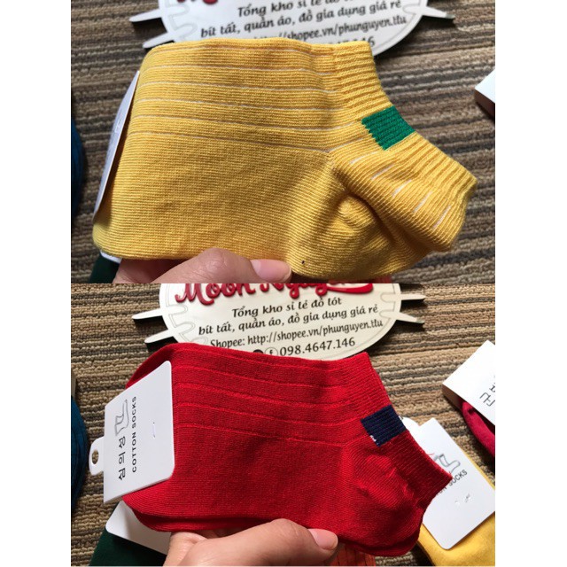 Tất nữ 7 màu nữ cổ ngắn phong cách Vintage hàng xuất Hàn xịn