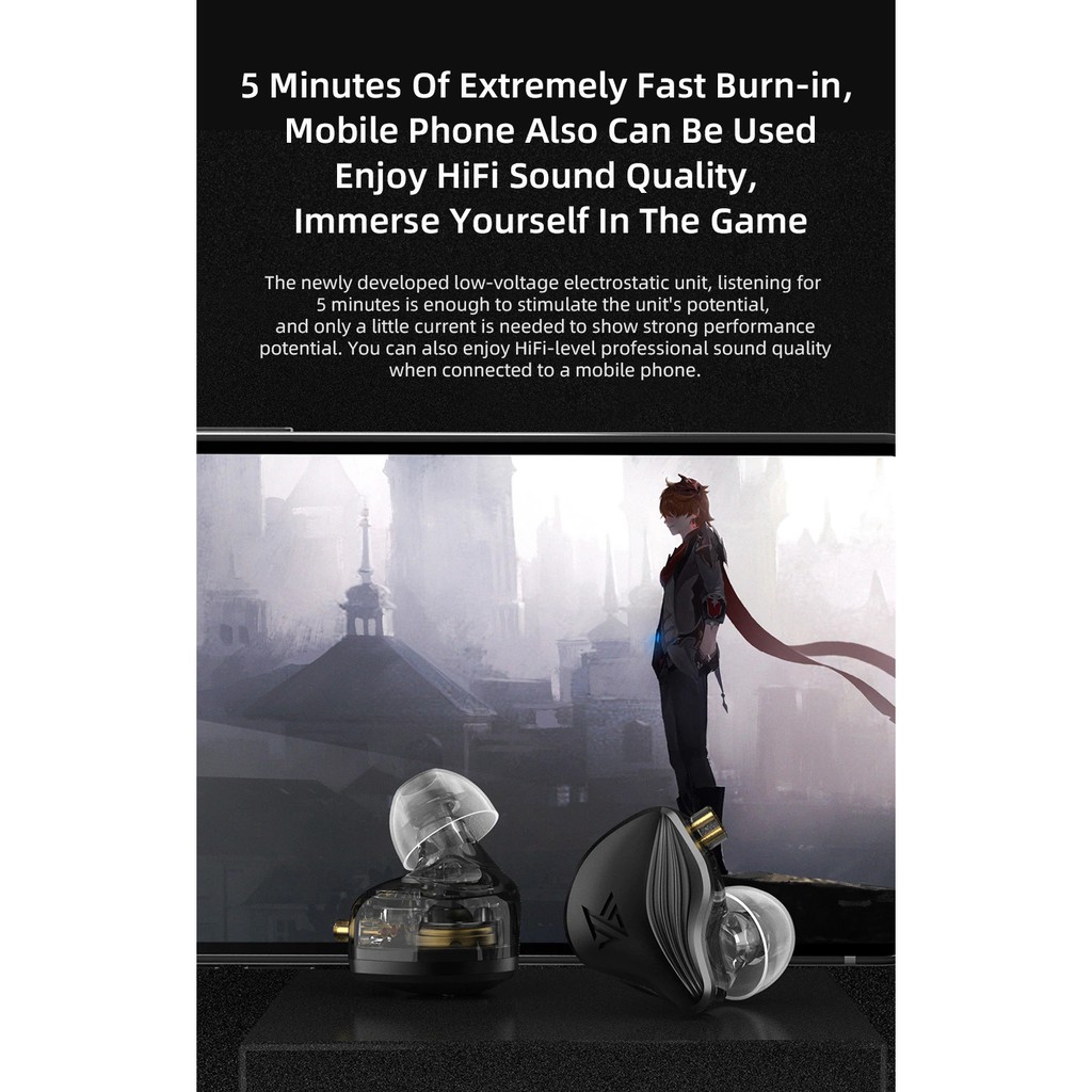 Tai nghe KZ ZEX tai nghe nhét tai thể thao gaming chống ồn có micro đàm thoại