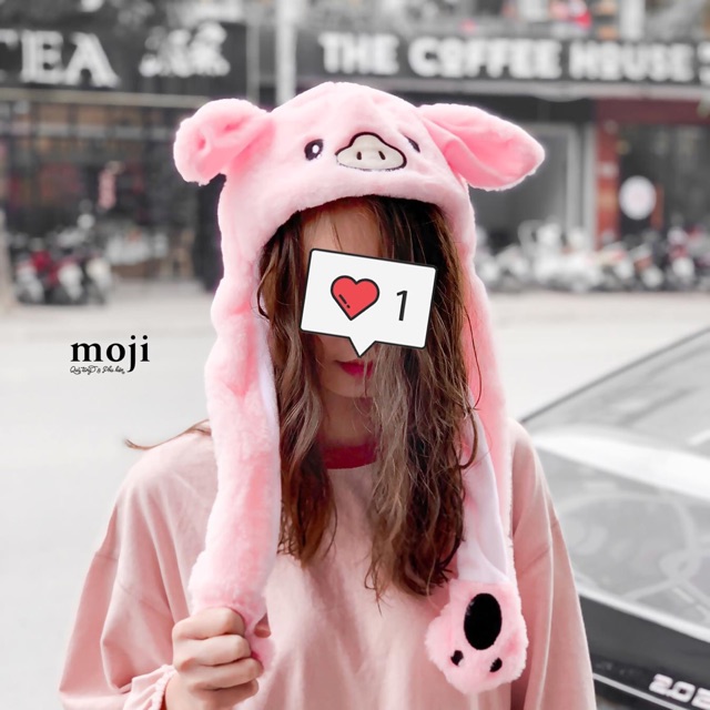 Mũ tai thỏ giật giật theo nhạc,pikachu vàng , lợn hồng hottrend kpop