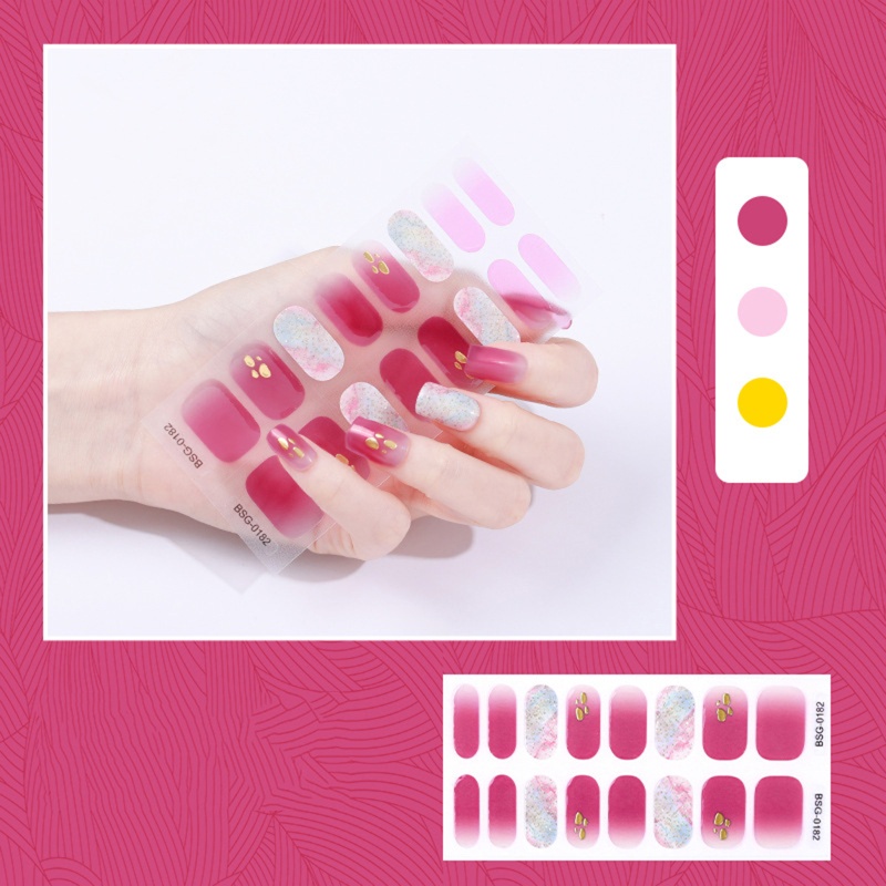 Pepa semi cured gel strips gel nail full wraps strips gel nail stickers