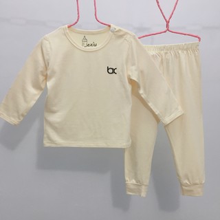 Bộ Quần Áo Tay Dài Cài Vai Bexiu Bx Thun Cotton Lạnh Siêu Mềm Mượt Cho Bé (7-19kg)