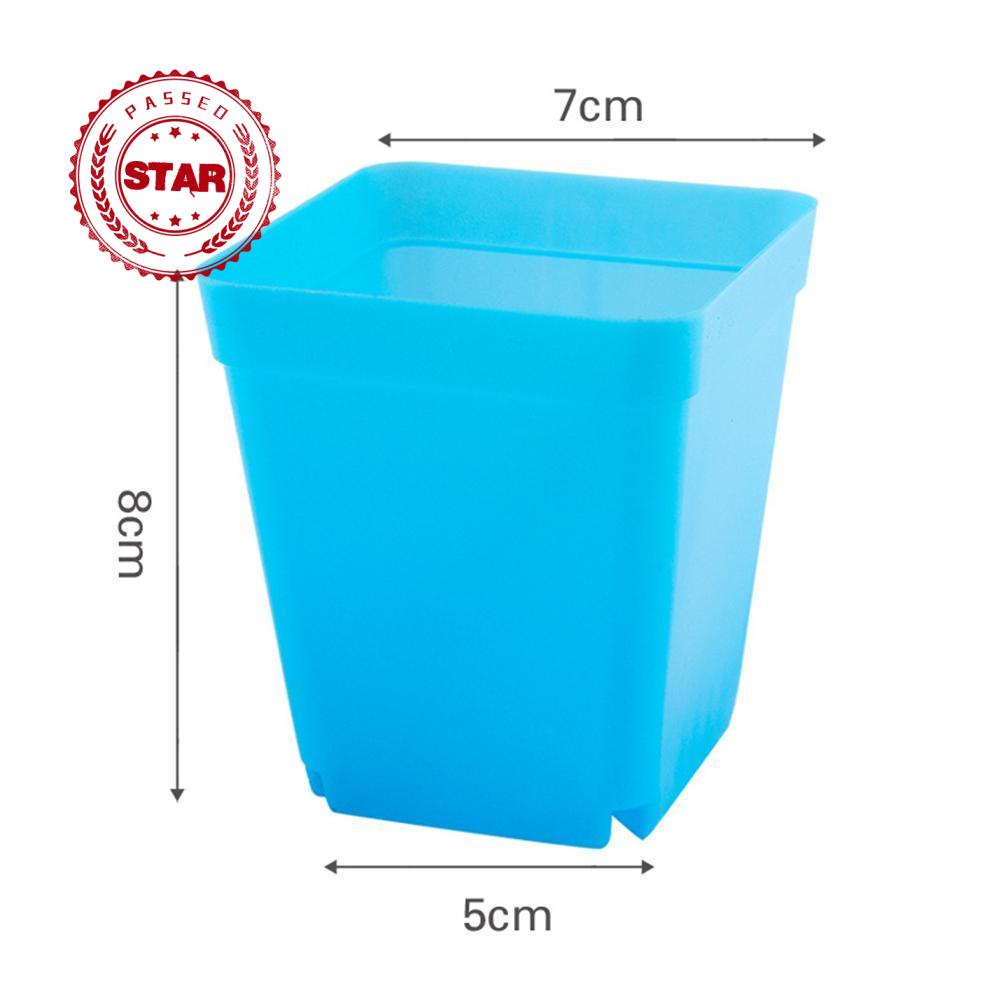 1 Chậu Trồng Hoa Bằng Nhựa Nhám Hình Vuông Nhỏ 7cm H8G3