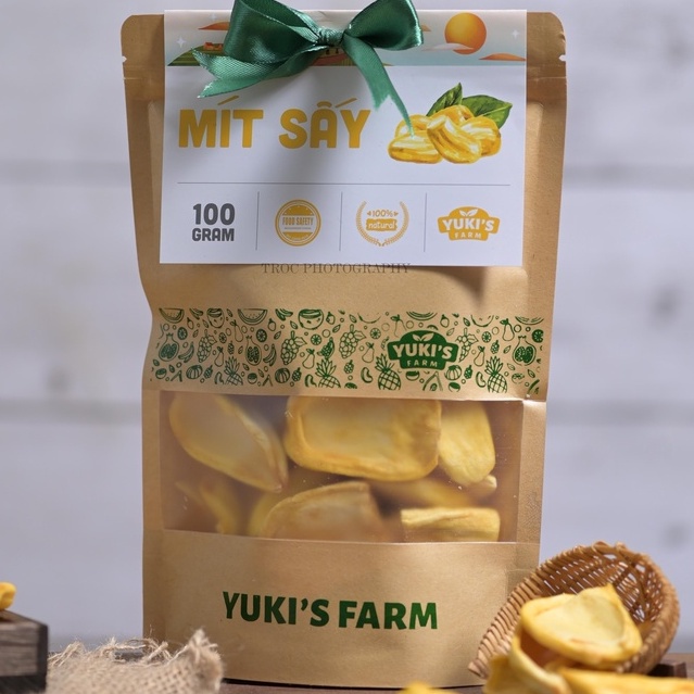 Xoài Sấy Dẻo Đà Lạt YUKI FARM Gói  100G - Hoa Quả Sấy Dẻo Thơm Ngon Mềm Ngọt Organic Chất Lượng Cao Tốt cho Sức Khỏe