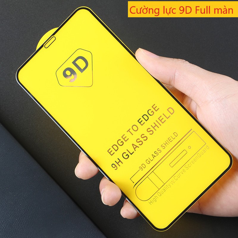 Kính cường lực Iphone Full màn 9D, 10D, 18D chống vỡ cạnh, Chống bám vân tay Full mã Iphone